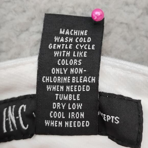 Inc International Concepts Skinny Jeans Size 2 White Stretchy Mock Front Pockets - Picture 7 of 8